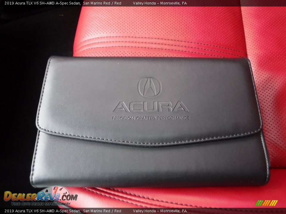 2019 Acura TLX V6 SH-AWD A-Spec Sedan San Marino Red / Red Photo #35