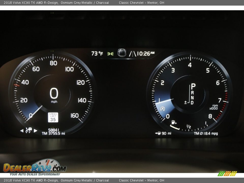 2018 Volvo XC90 T6 AWD R-Design Gauges Photo #8