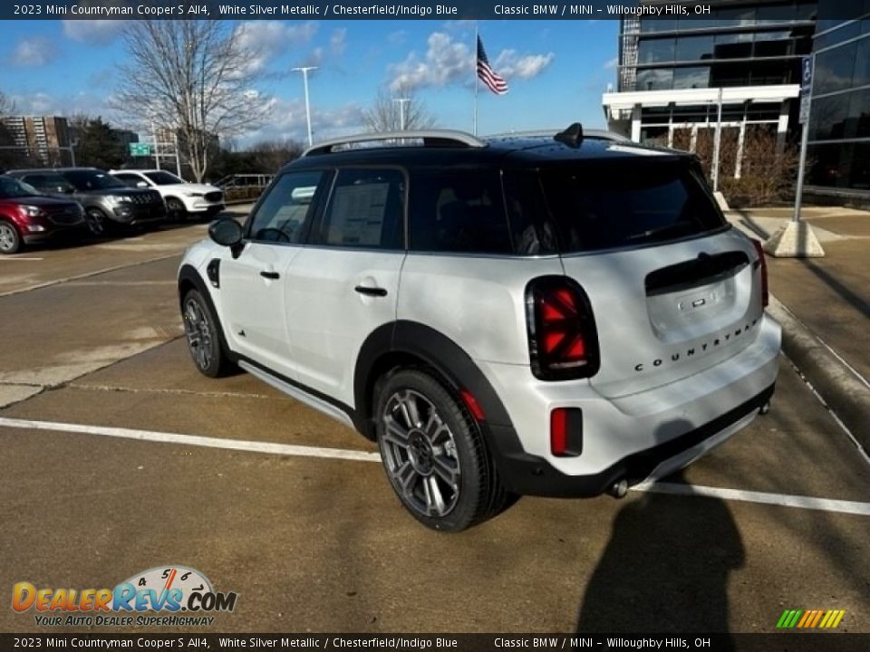 2023 Mini Countryman Cooper S All4 White Silver Metallic / Chesterfield/Indigo Blue Photo #3