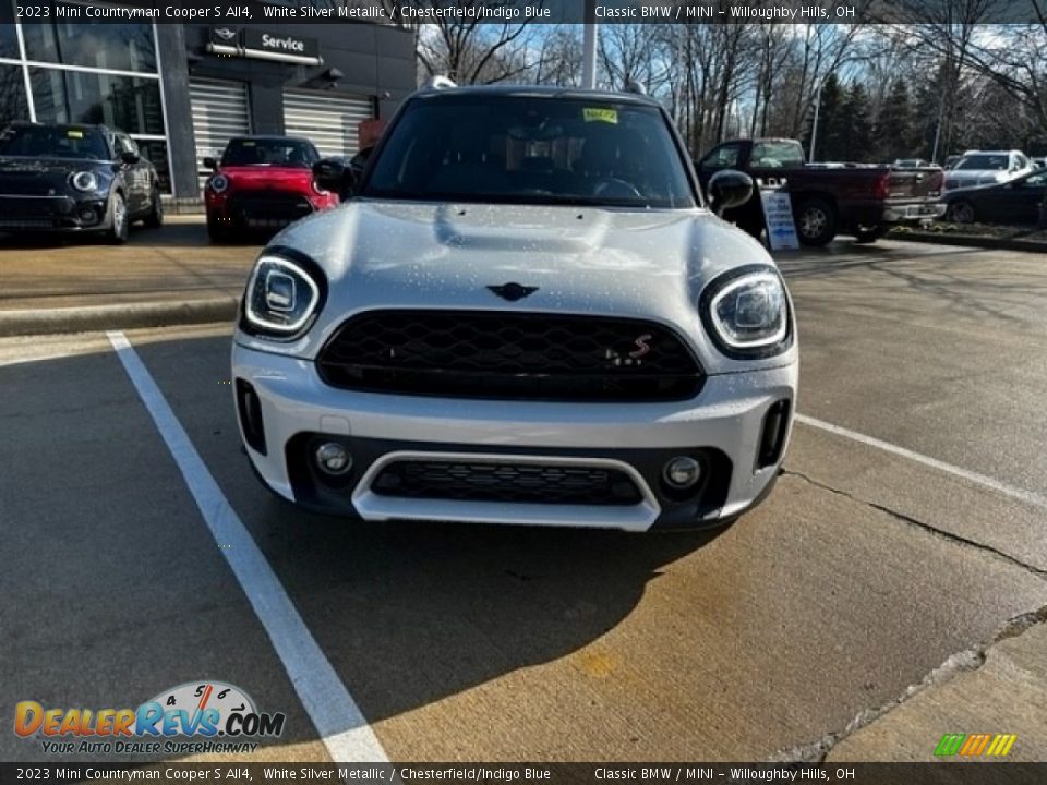 2023 Mini Countryman Cooper S All4 White Silver Metallic / Chesterfield/Indigo Blue Photo #4