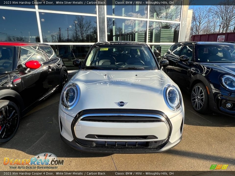 2023 Mini Hardtop Cooper 4 Door White Silver Metallic / Carbon Black Photo #2