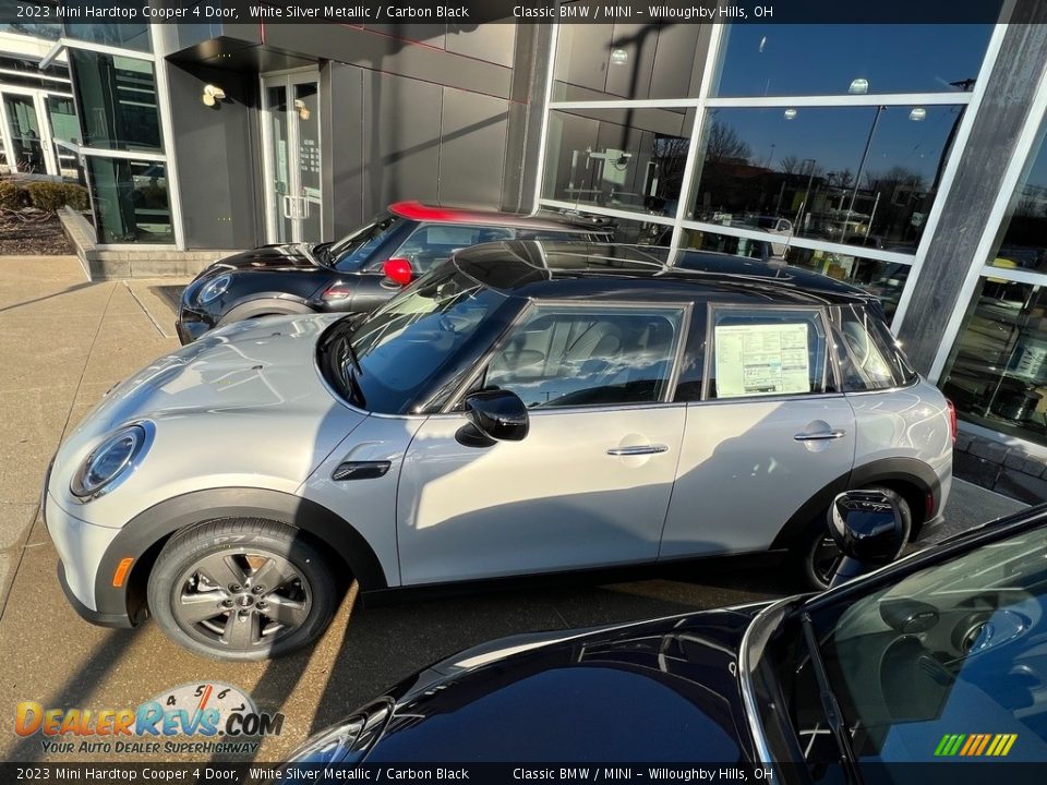 2023 Mini Hardtop Cooper 4 Door White Silver Metallic / Carbon Black Photo #3