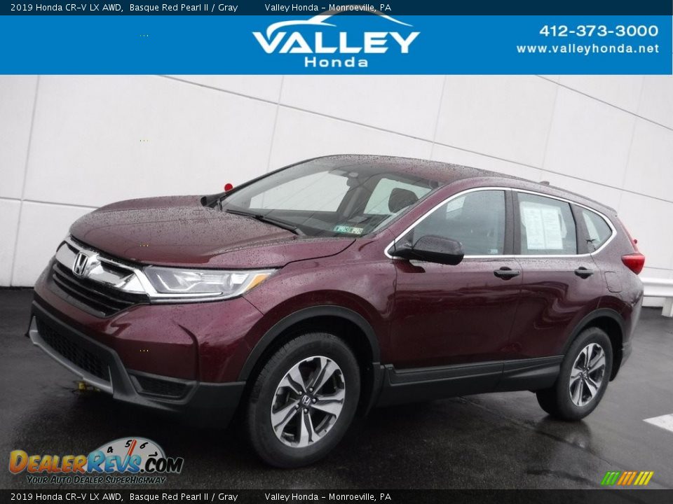 2019 Honda CR-V LX AWD Basque Red Pearl II / Gray Photo #1