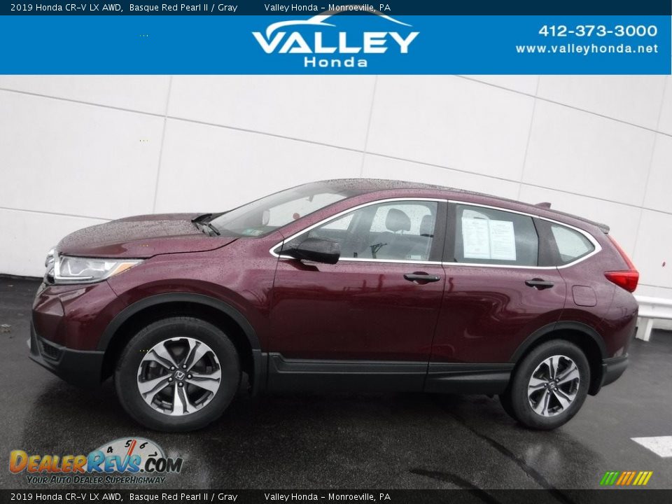 2019 Honda CR-V LX AWD Basque Red Pearl II / Gray Photo #2