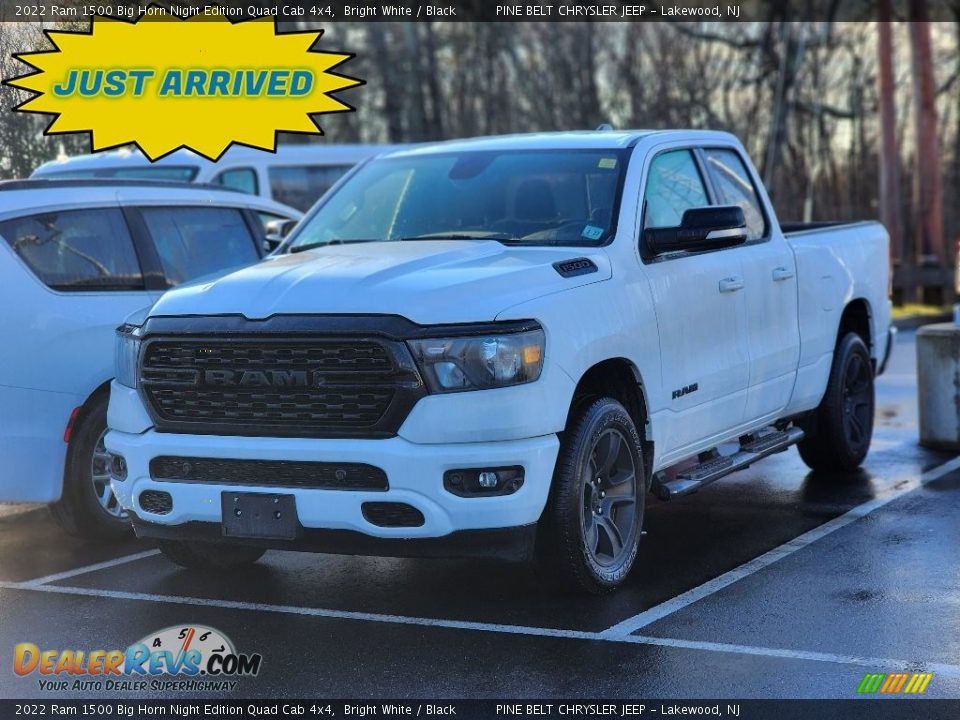 2022 Ram 1500 Big Horn Night Edition Quad Cab 4x4 Bright White / Black Photo #1