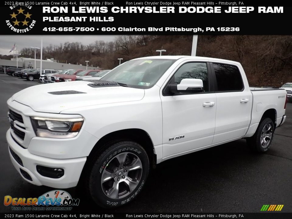 2023 Ram 1500 Laramie Crew Cab 4x4 Bright White / Black Photo #1