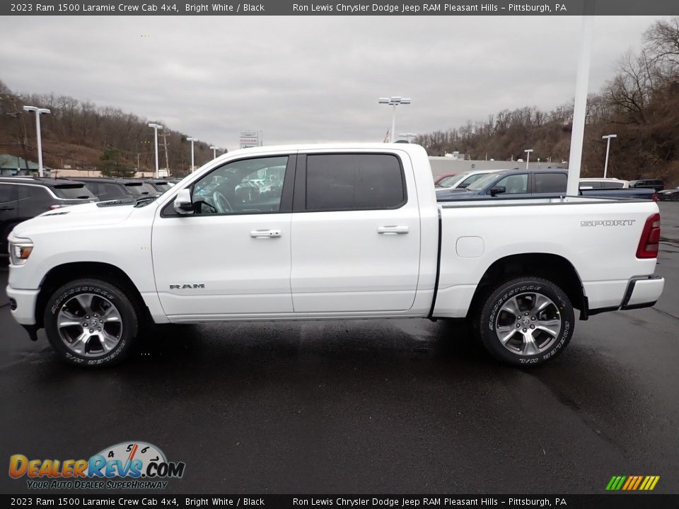 Bright White 2023 Ram 1500 Laramie Crew Cab 4x4 Photo #2
