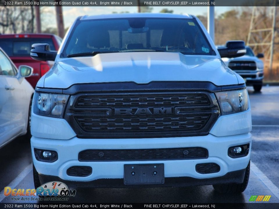 2022 Ram 1500 Big Horn Night Edition Quad Cab 4x4 Bright White / Black Photo #2