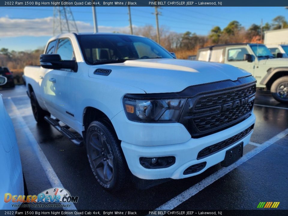 2022 Ram 1500 Big Horn Night Edition Quad Cab 4x4 Bright White / Black Photo #3