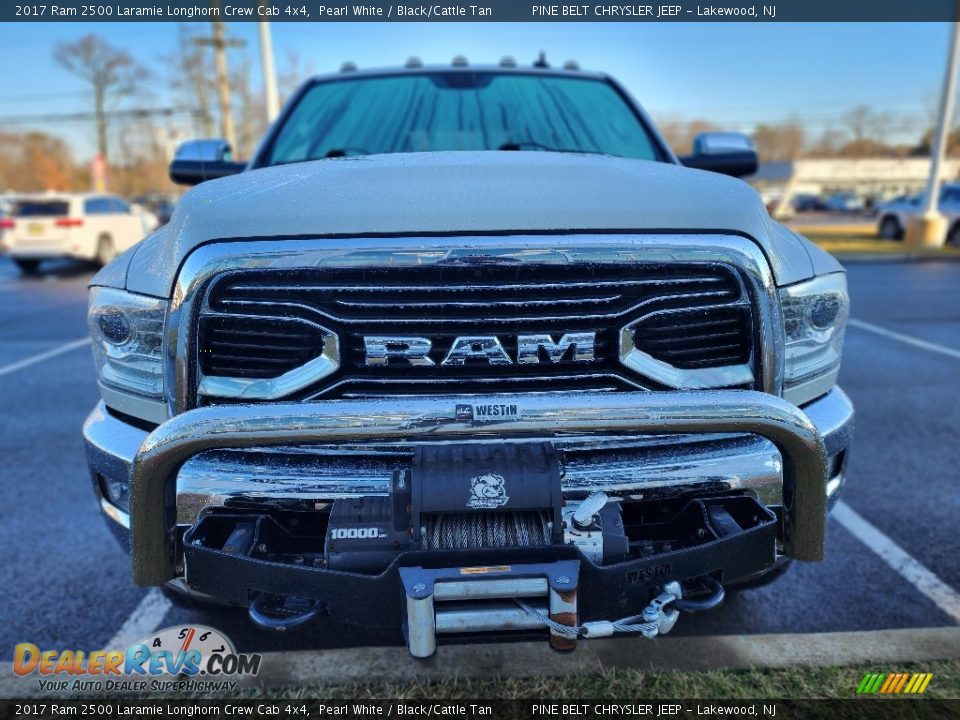 2017 Ram 2500 Laramie Longhorn Crew Cab 4x4 Pearl White / Black/Cattle Tan Photo #2