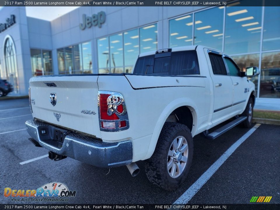 2017 Ram 2500 Laramie Longhorn Crew Cab 4x4 Pearl White / Black/Cattle Tan Photo #9