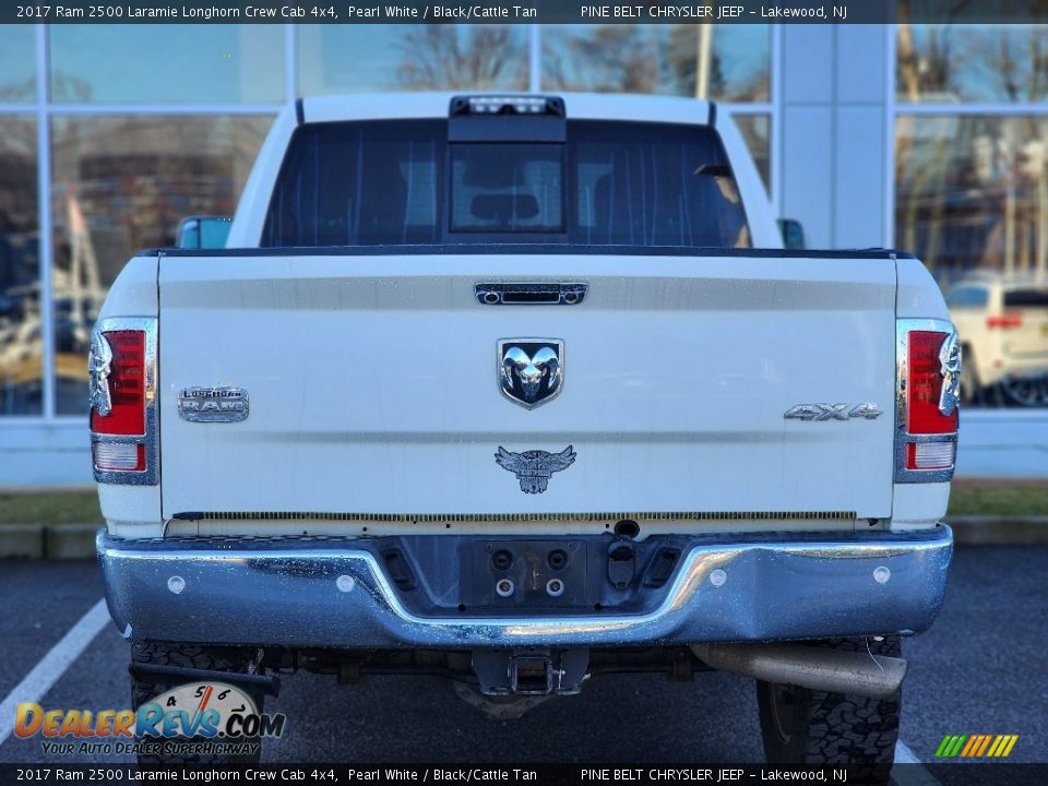 2017 Ram 2500 Laramie Longhorn Crew Cab 4x4 Pearl White / Black/Cattle Tan Photo #10