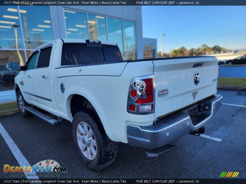 2017 Ram 2500 Laramie Longhorn Crew Cab 4x4 Pearl White / Black/Cattle Tan Photo #12