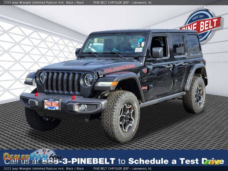 2023 Jeep Wrangler Unlimited Rubicon 4x4 Black / Black Photo #1