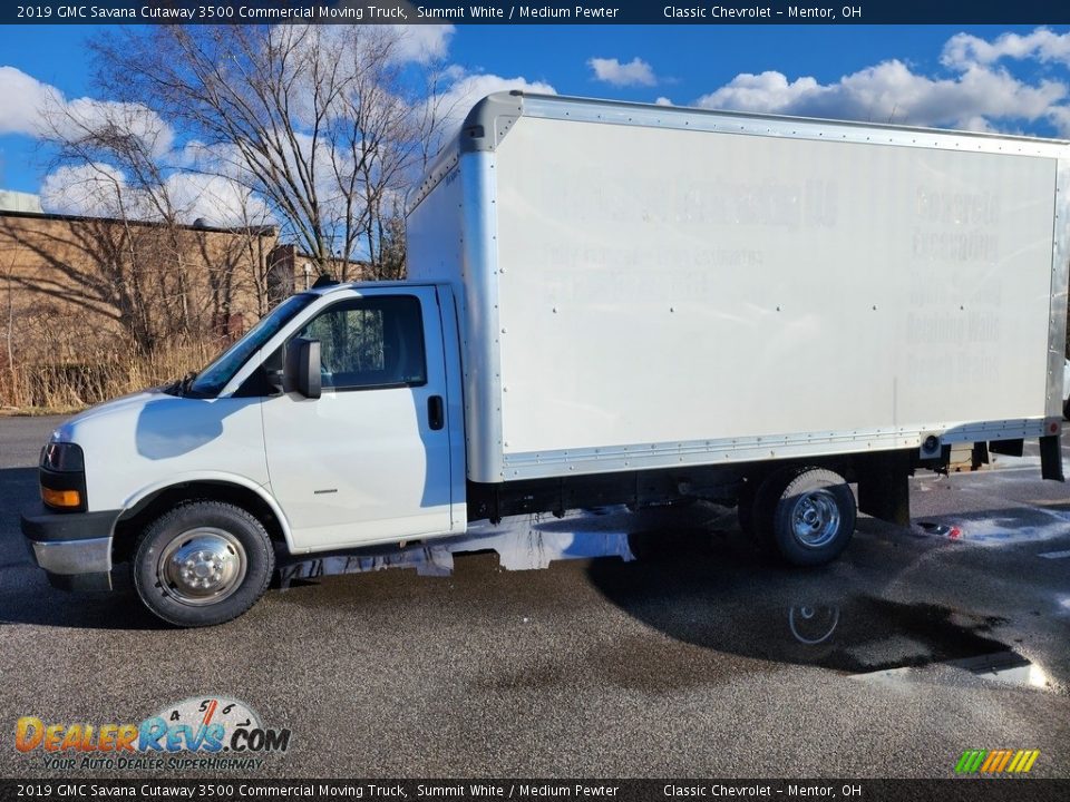 2019 GMC Savana Cutaway 3500 Commercial Moving Truck Summit White / Medium Pewter Photo #3