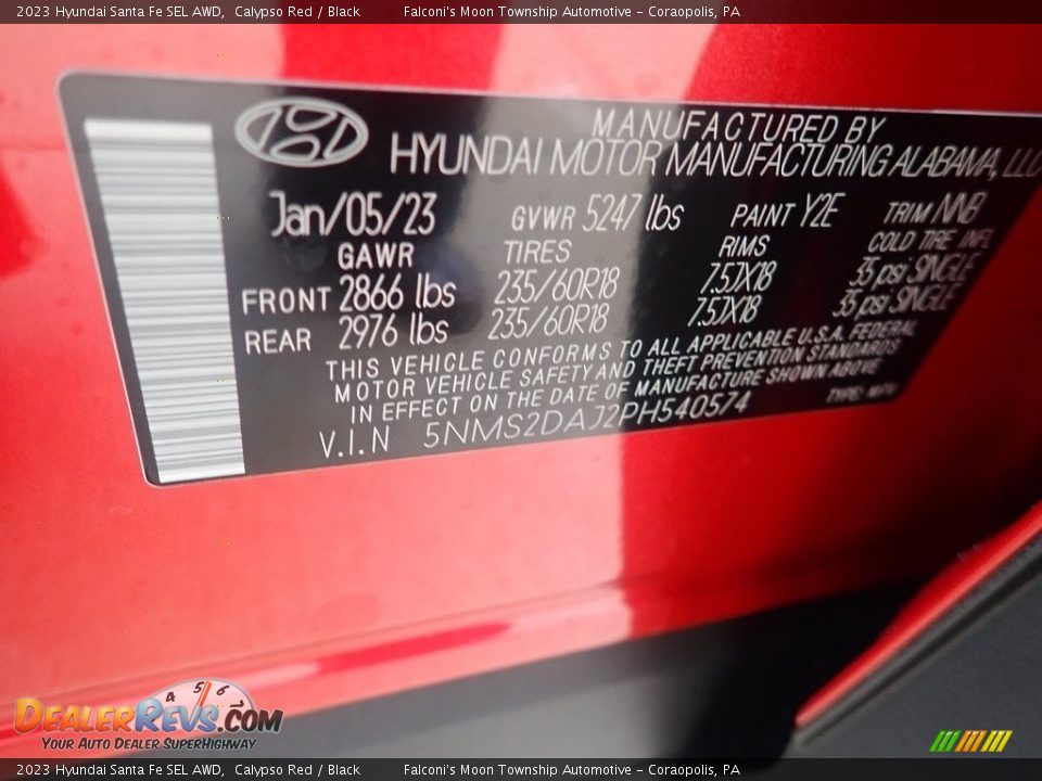 2023 Hyundai Santa Fe SEL AWD Calypso Red / Black Photo #18