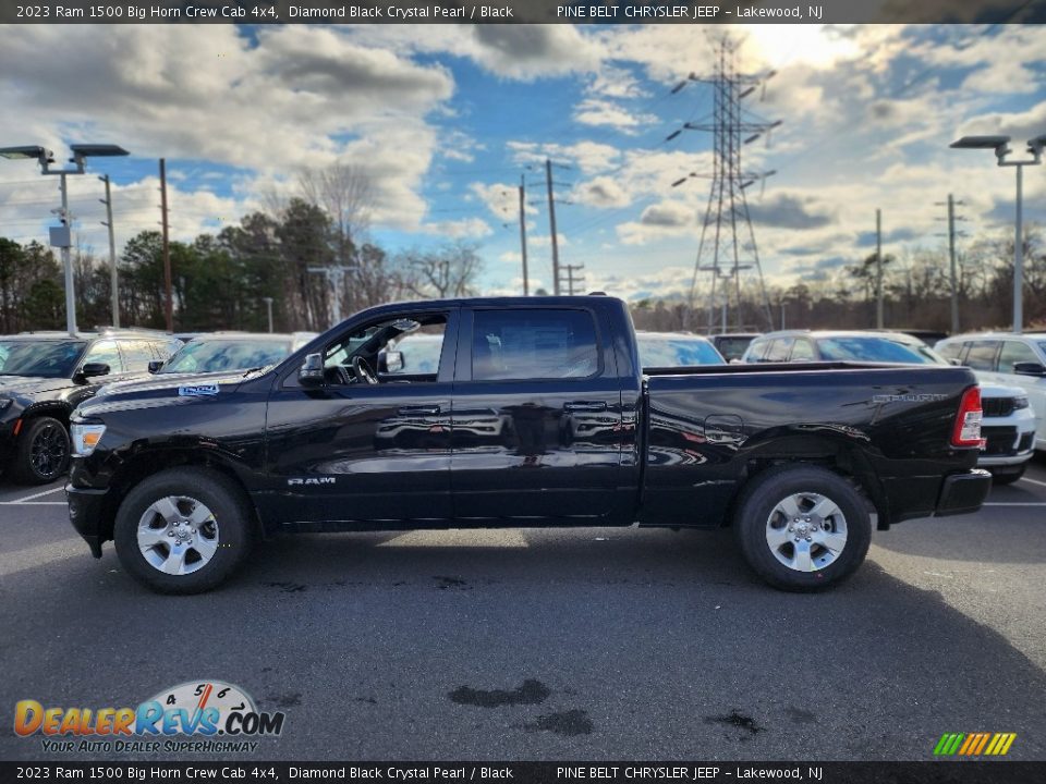 2023 Ram 1500 Big Horn Crew Cab 4x4 Diamond Black Crystal Pearl / Black Photo #3