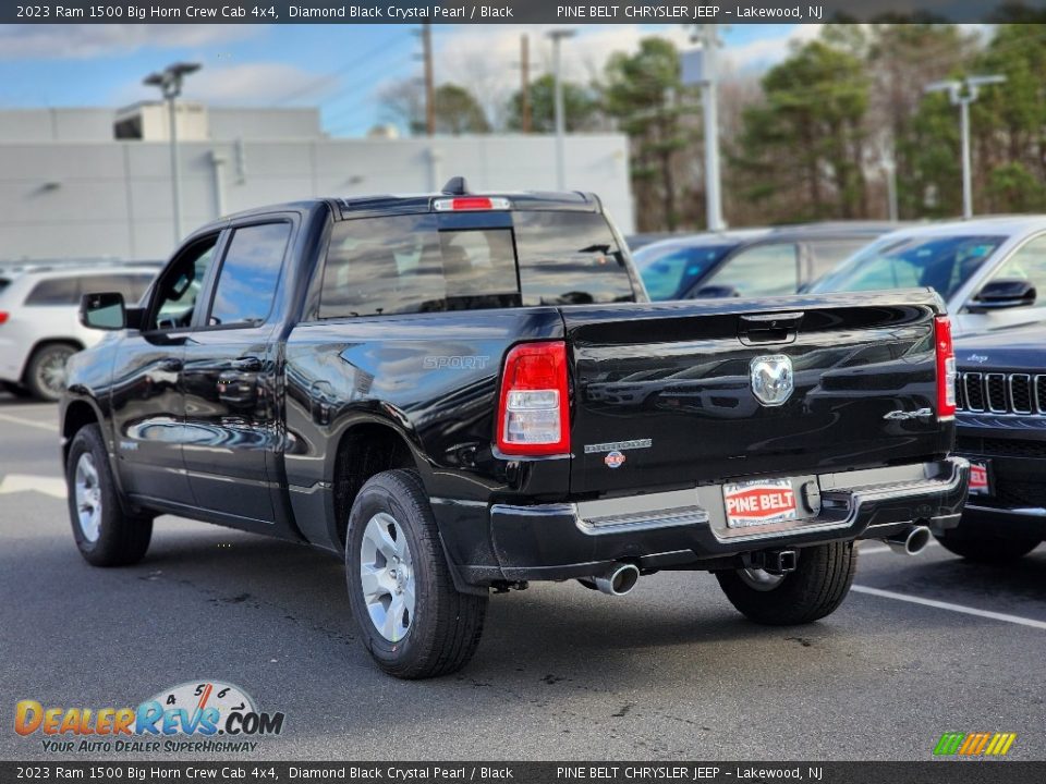 2023 Ram 1500 Big Horn Crew Cab 4x4 Diamond Black Crystal Pearl / Black Photo #4