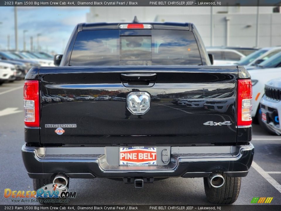 2023 Ram 1500 Big Horn Crew Cab 4x4 Diamond Black Crystal Pearl / Black Photo #6