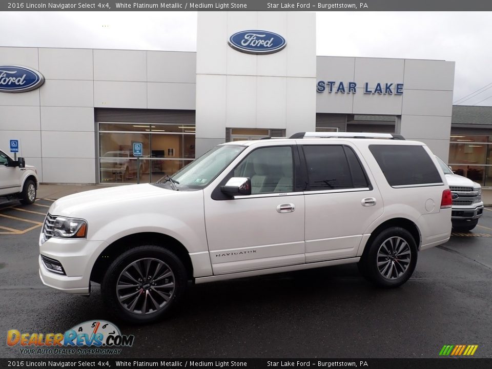 2016 Lincoln Navigator Select 4x4 White Platinum Metallic / Medium Light Stone Photo #1