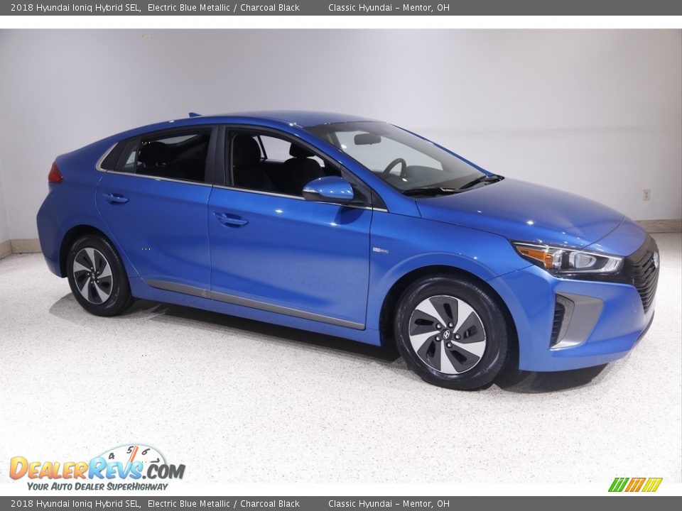 2018 Hyundai Ioniq Hybrid SEL Electric Blue Metallic / Charcoal Black Photo #1