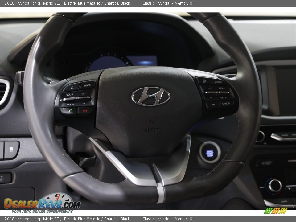 2018 Hyundai Ioniq Hybrid SEL Electric Blue Metallic / Charcoal Black Photo #7