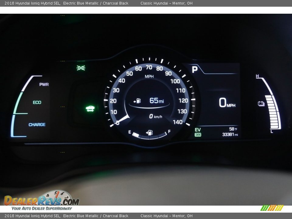 2018 Hyundai Ioniq Hybrid SEL Electric Blue Metallic / Charcoal Black Photo #8