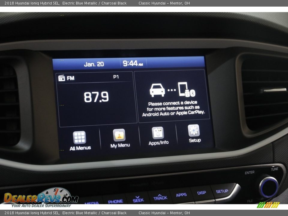 2018 Hyundai Ioniq Hybrid SEL Electric Blue Metallic / Charcoal Black Photo #10