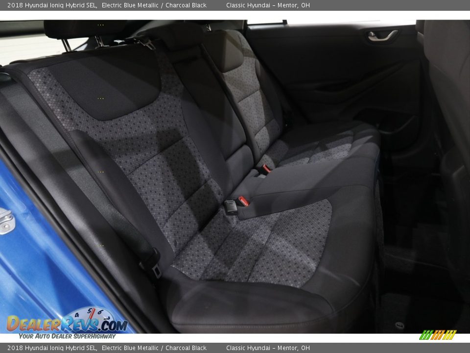 2018 Hyundai Ioniq Hybrid SEL Electric Blue Metallic / Charcoal Black Photo #16
