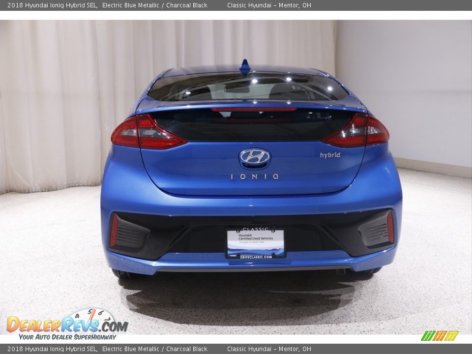 2018 Hyundai Ioniq Hybrid SEL Electric Blue Metallic / Charcoal Black Photo #18
