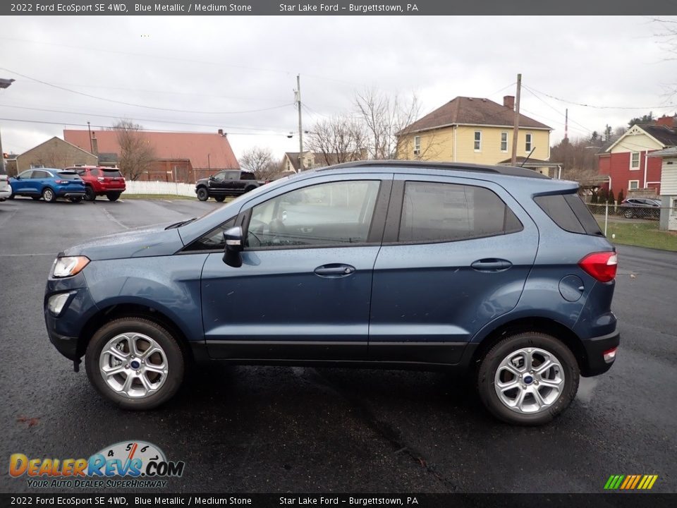 2022 Ford EcoSport SE 4WD Blue Metallic / Medium Stone Photo #2