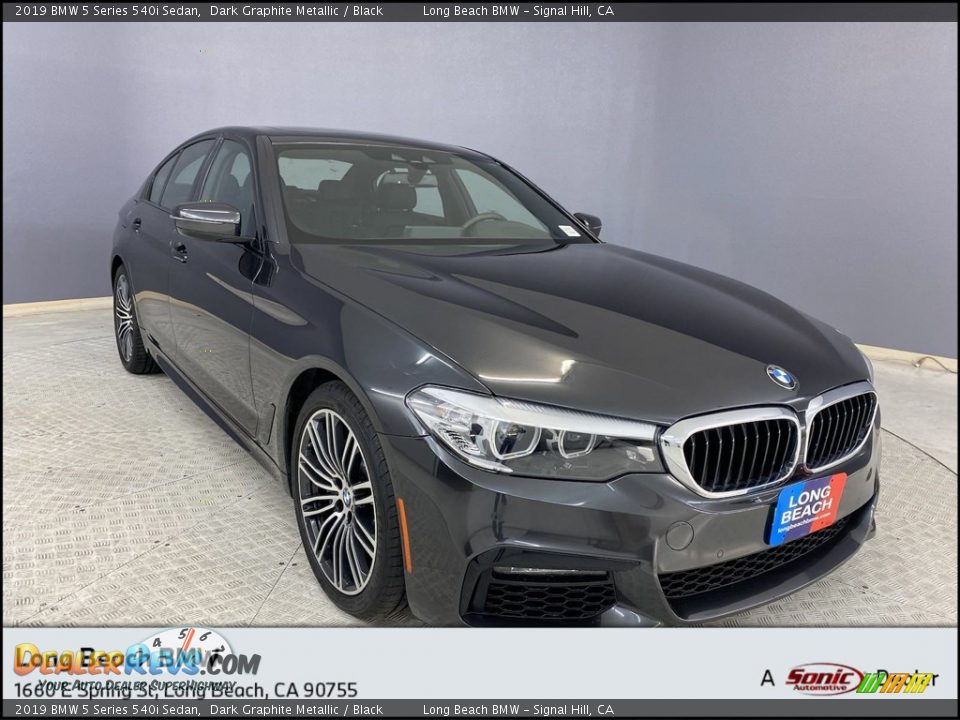 2019 BMW 5 Series 540i Sedan Dark Graphite Metallic / Black Photo #1