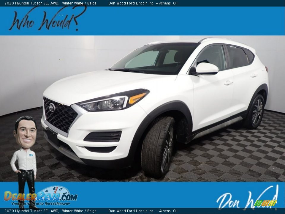 2020 Hyundai Tucson SEL AWD Winter White / Beige Photo #1