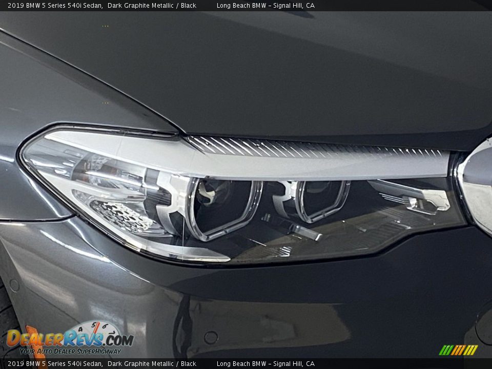2019 BMW 5 Series 540i Sedan Dark Graphite Metallic / Black Photo #6
