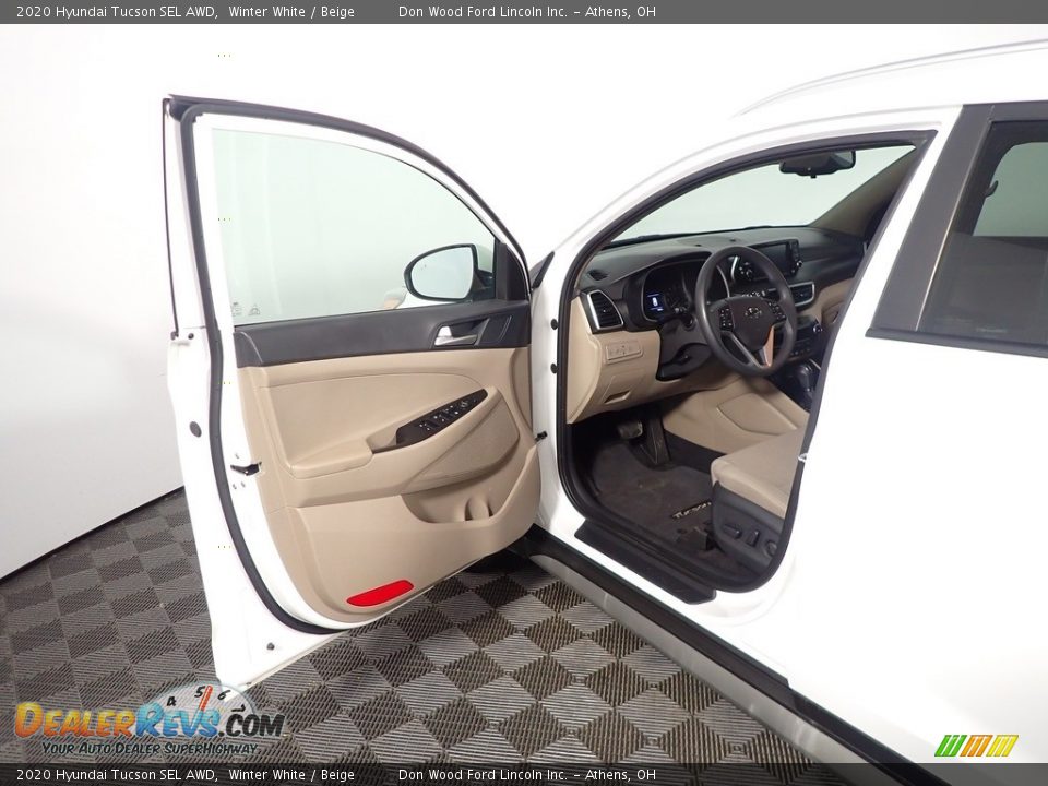 2020 Hyundai Tucson SEL AWD Winter White / Beige Photo #13