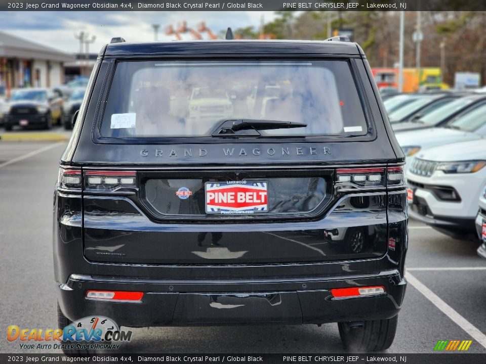2023 Jeep Grand Wagoneer Obsidian 4x4 Diamond Black Crystal Pearl / Global Black Photo #4