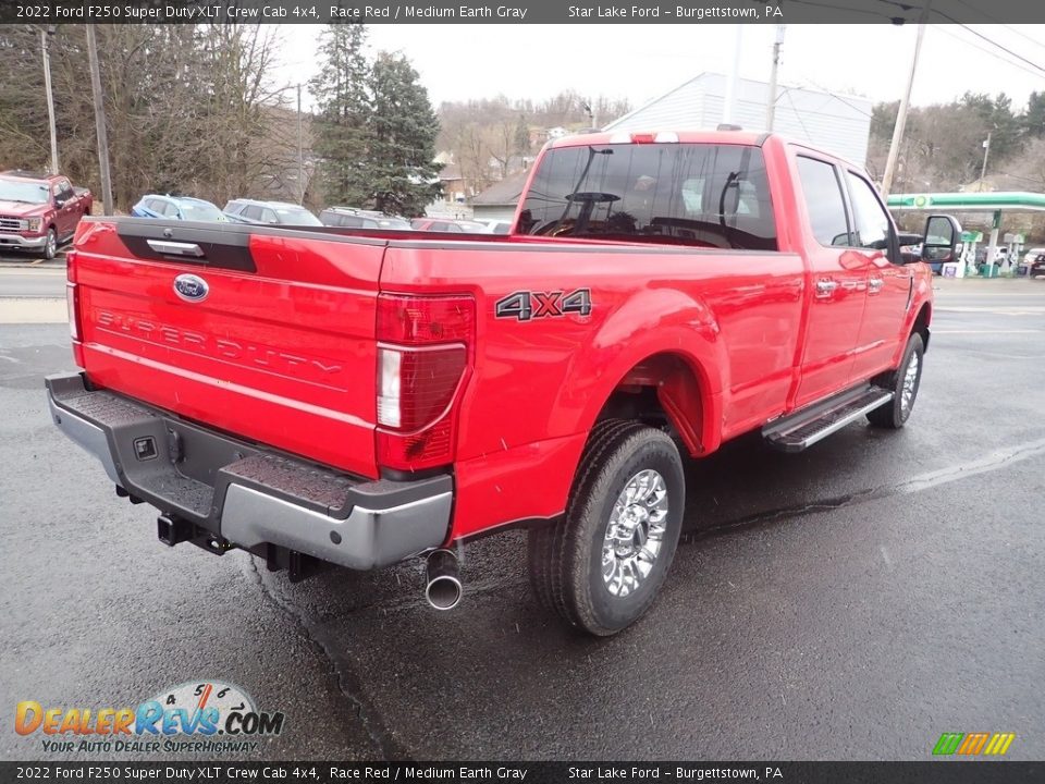 2022 Ford F250 Super Duty XLT Crew Cab 4x4 Race Red / Medium Earth Gray Photo #5