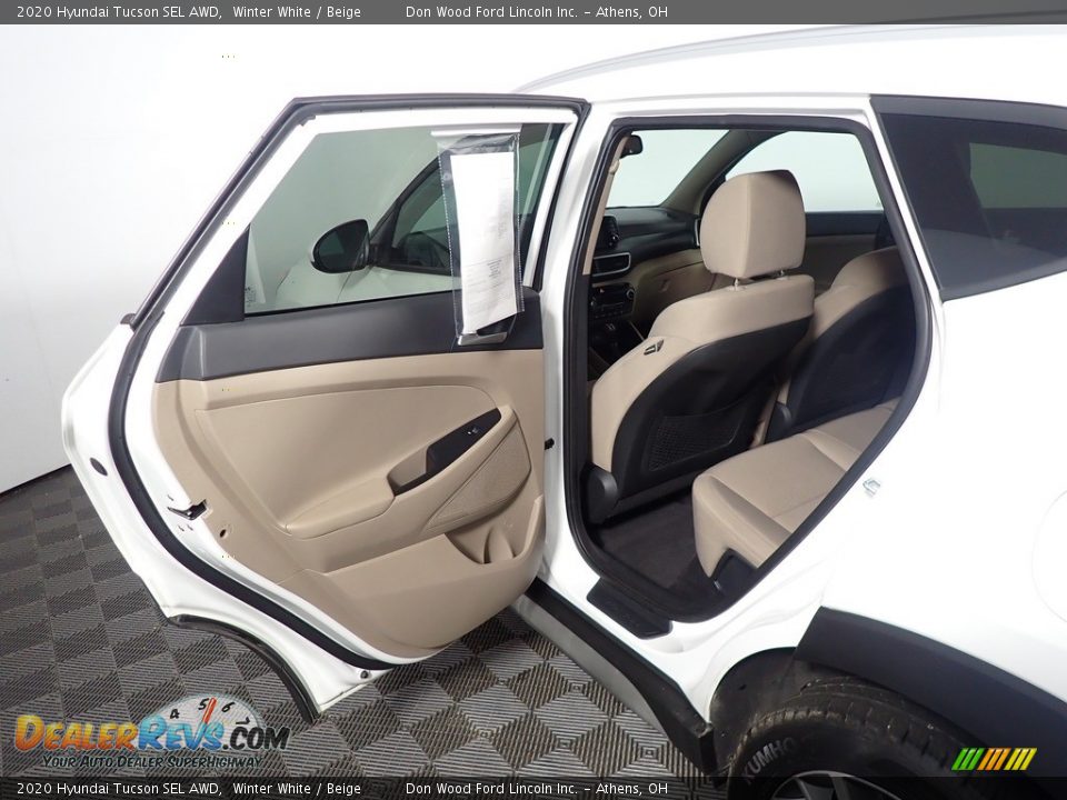 2020 Hyundai Tucson SEL AWD Winter White / Beige Photo #26