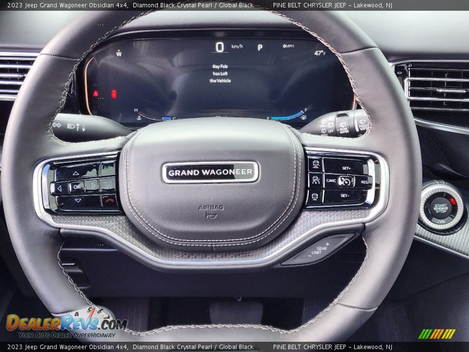 2023 Jeep Grand Wagoneer Obsidian 4x4 Steering Wheel Photo #12