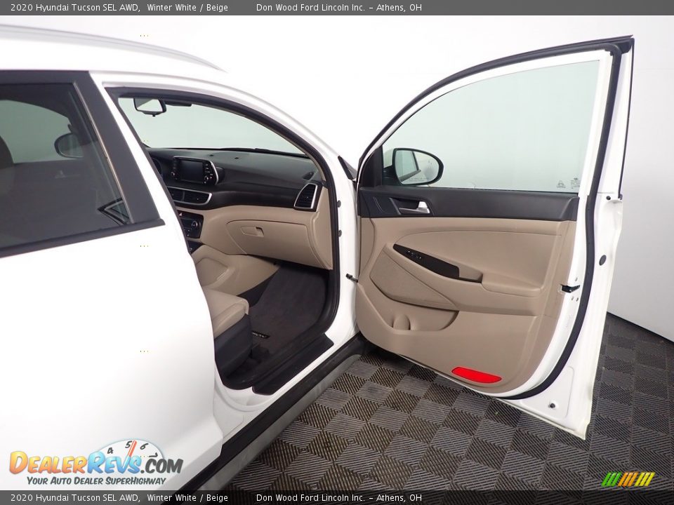 2020 Hyundai Tucson SEL AWD Winter White / Beige Photo #30