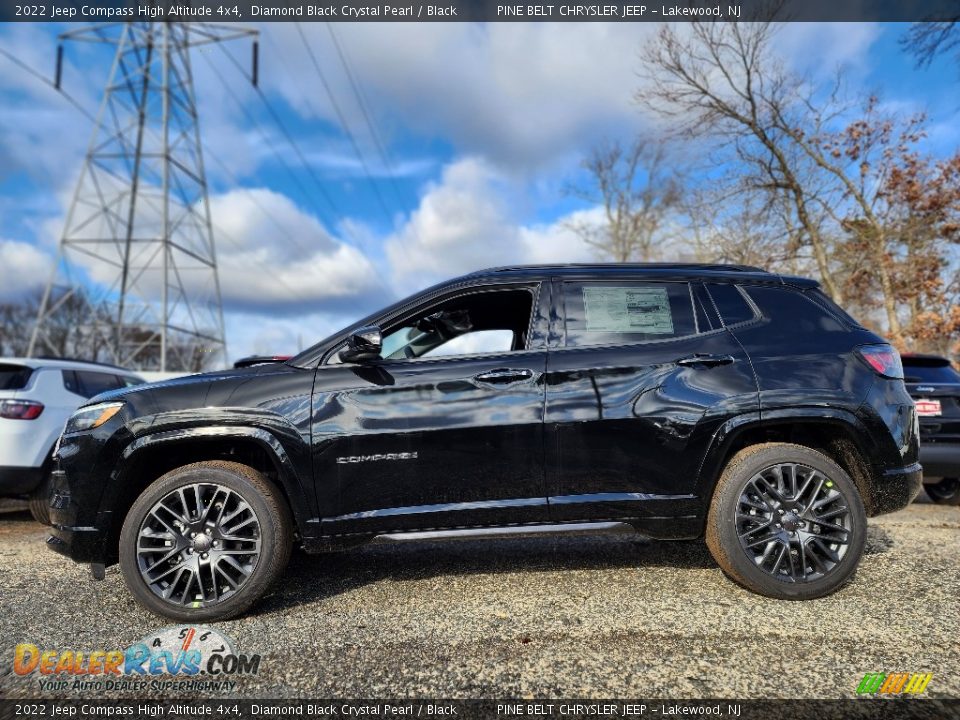 Diamond Black Crystal Pearl 2022 Jeep Compass High Altitude 4x4 Photo #3