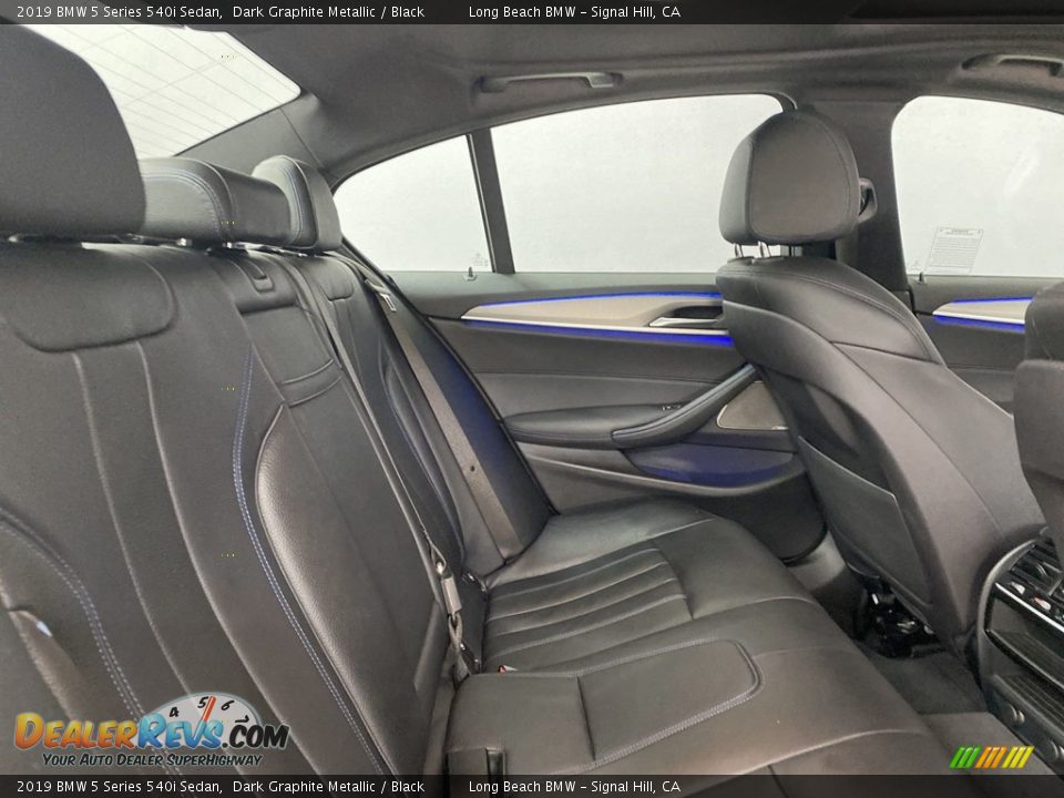 Rear Seat of 2019 BMW 5 Series 540i Sedan Photo #36