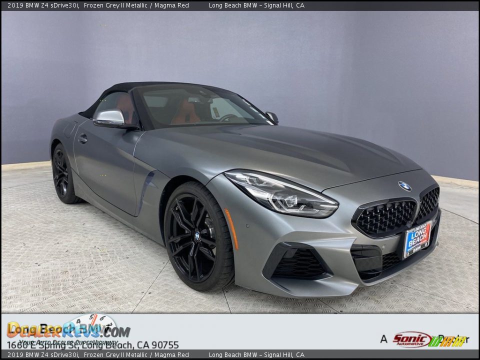 2019 BMW Z4 sDrive30i Frozen Grey II Metallic / Magma Red Photo #1