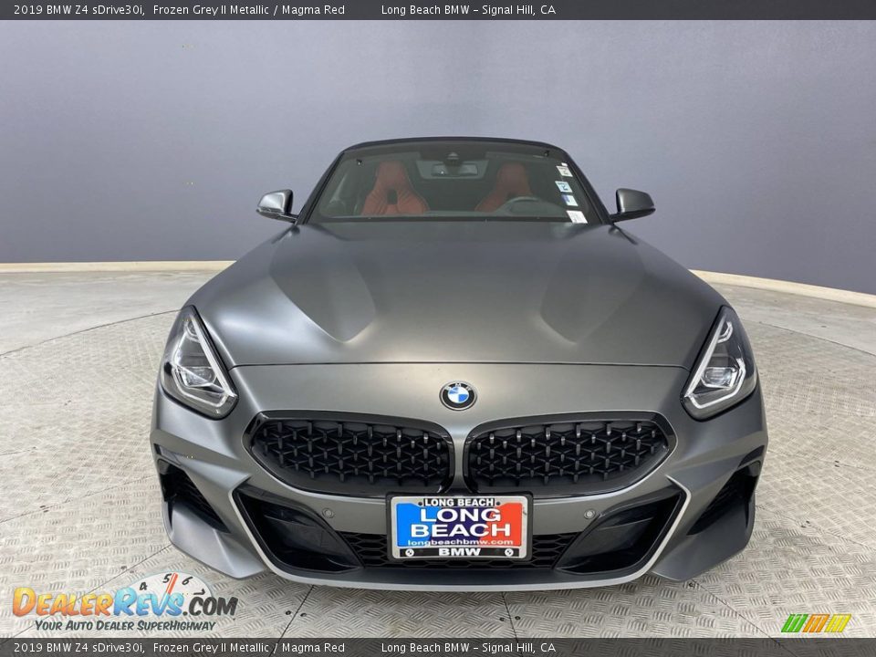 2019 BMW Z4 sDrive30i Frozen Grey II Metallic / Magma Red Photo #2