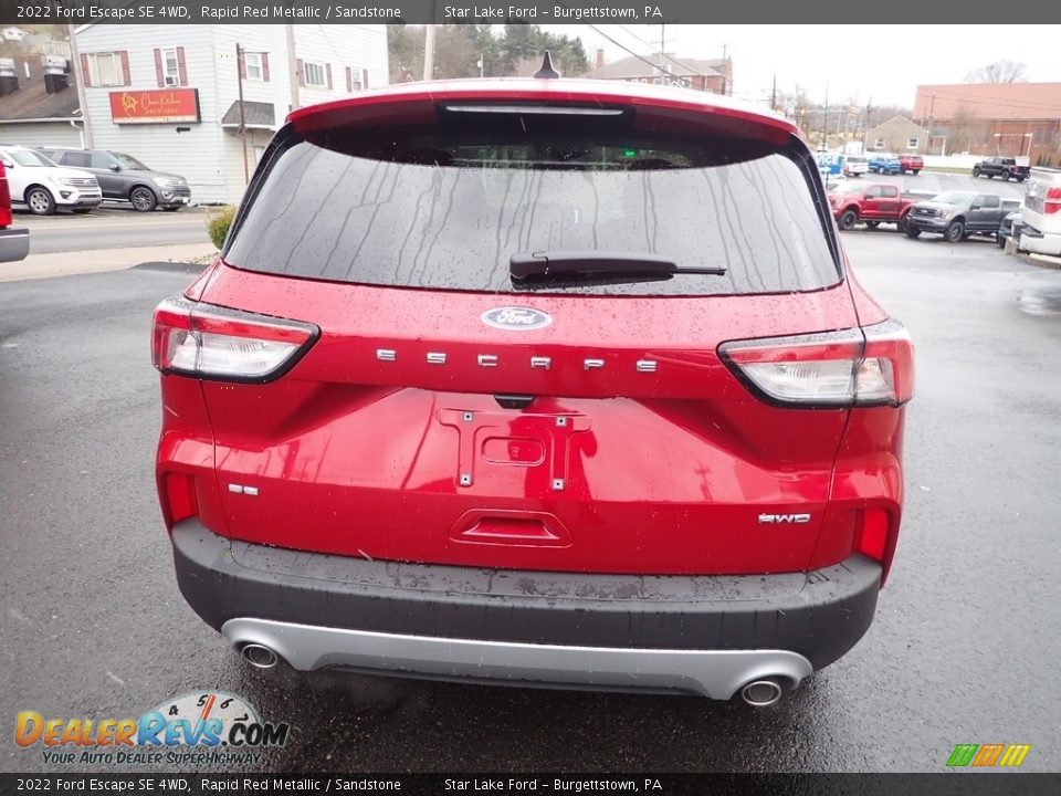 2022 Ford Escape SE 4WD Rapid Red Metallic / Sandstone Photo #4