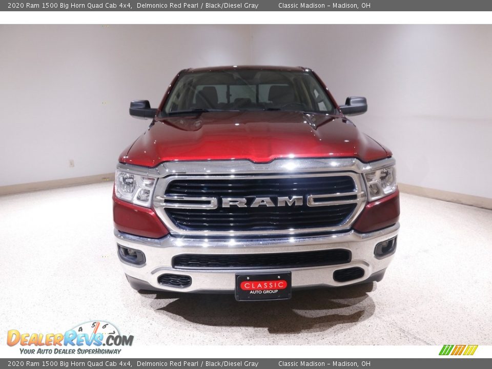 2020 Ram 1500 Big Horn Quad Cab 4x4 Delmonico Red Pearl / Black/Diesel Gray Photo #2