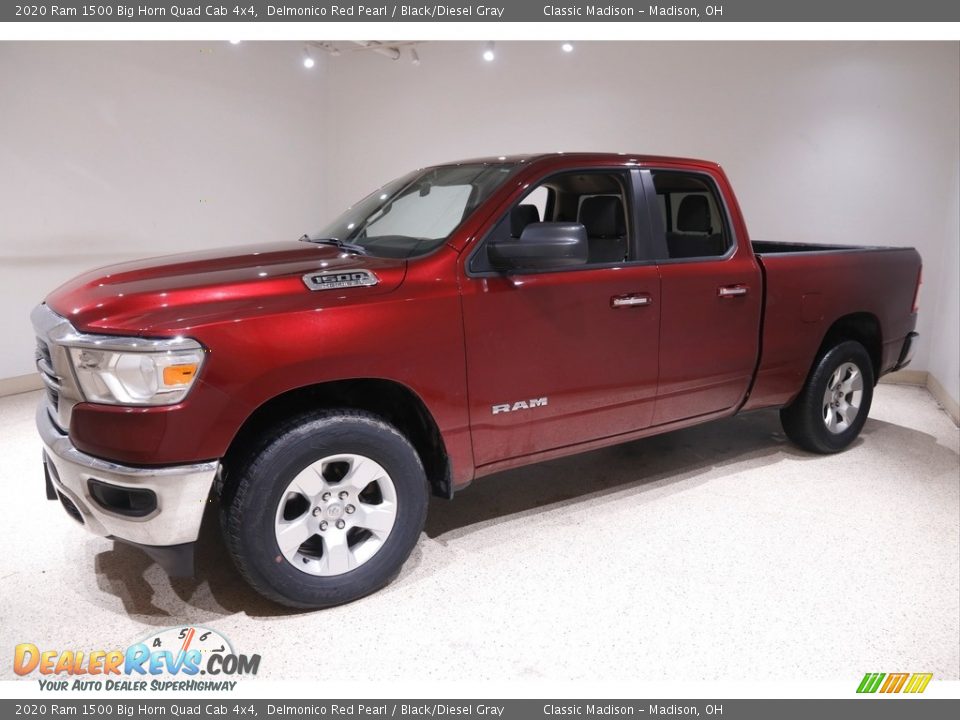 2020 Ram 1500 Big Horn Quad Cab 4x4 Delmonico Red Pearl / Black/Diesel Gray Photo #3