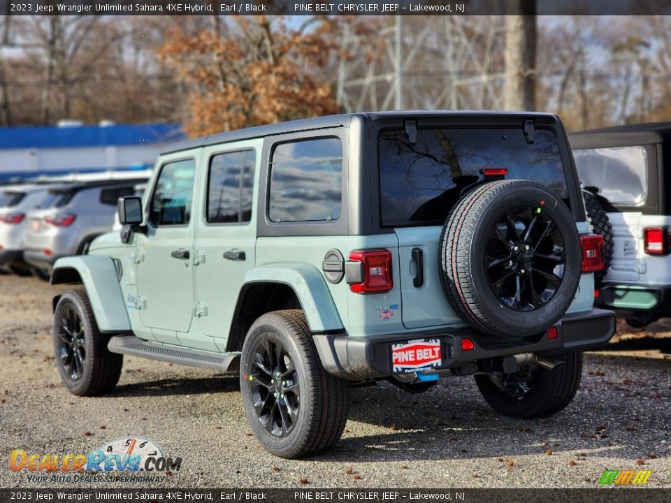 2023 Jeep Wrangler Unlimited Sahara 4XE Hybrid Earl / Black Photo #4