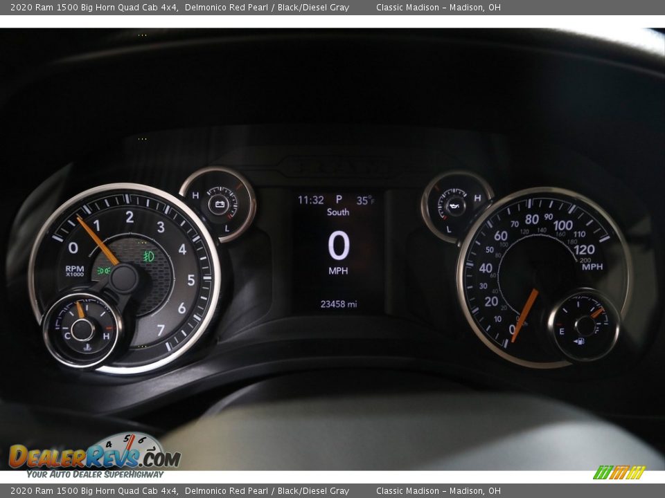 2020 Ram 1500 Big Horn Quad Cab 4x4 Delmonico Red Pearl / Black/Diesel Gray Photo #8