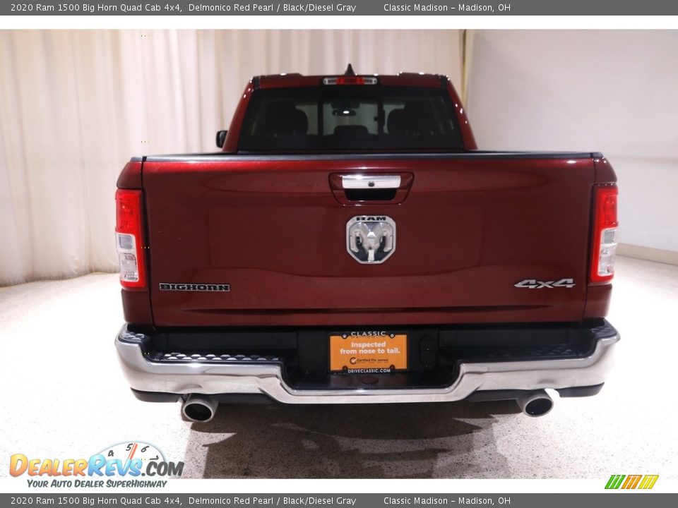 2020 Ram 1500 Big Horn Quad Cab 4x4 Delmonico Red Pearl / Black/Diesel Gray Photo #19